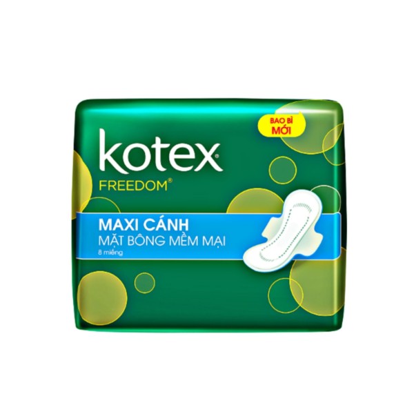 Băng vệ sinh Kotex Freedom Bông Mềm Mại – Maxi Cánh cao cấp
