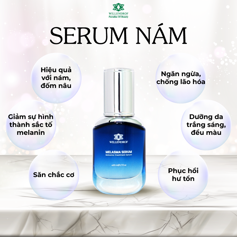 Serum trắng da, mờ thâm - nám - tàn nhang - Willendrof Melasma Serum 20ml