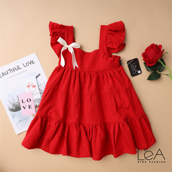 Đầm Linen Thuỷ Tiên Cho Bé Gái