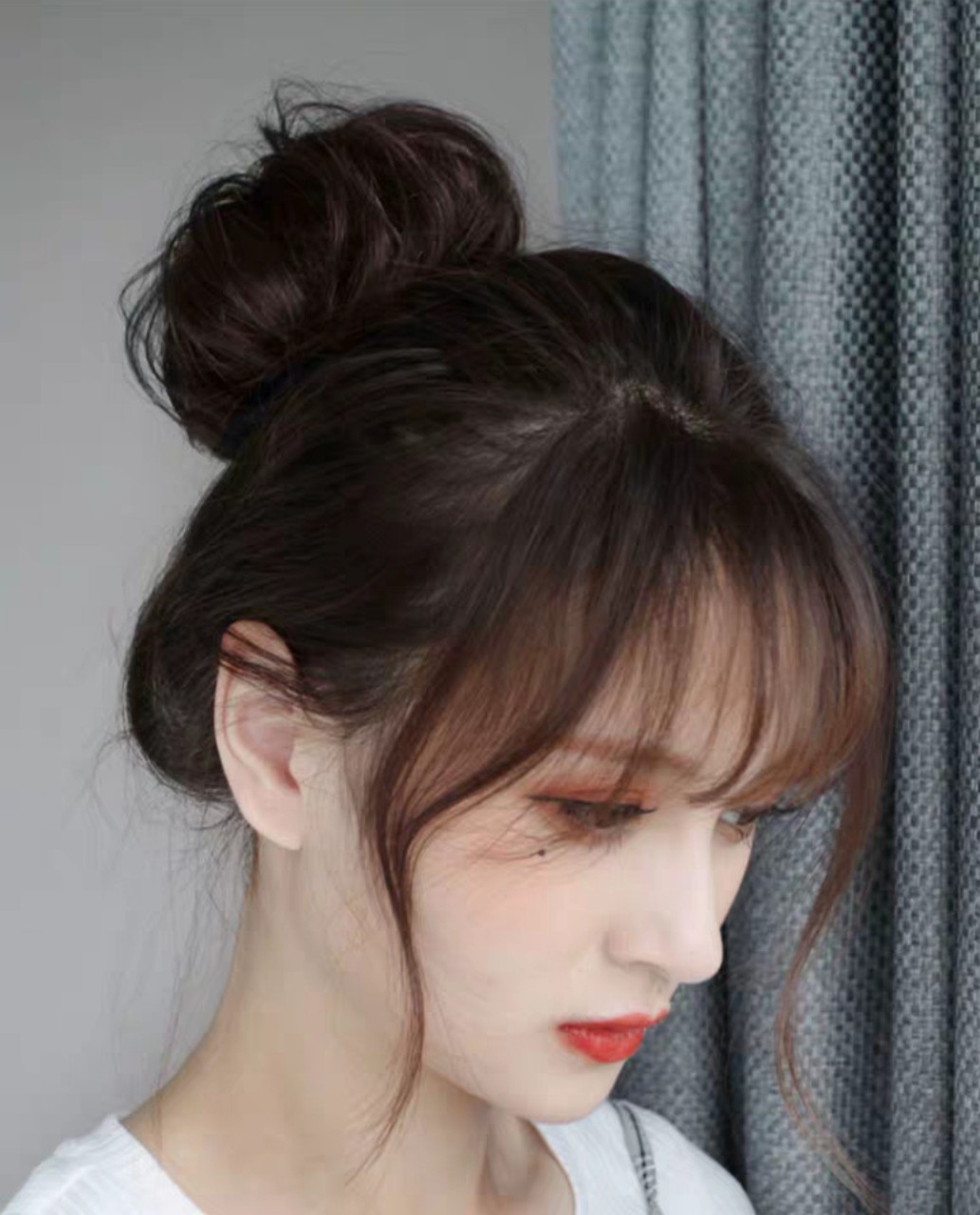 [ hàng loại 1 ] tóc giả nữ búi tỏi cao cấp, tóc giả búi, tóc búi củ tỏi, tóc búi phồng