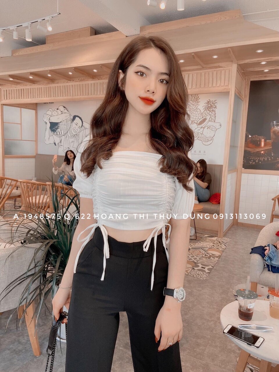[HCM]áo rút dây 2 bên tay ngắn