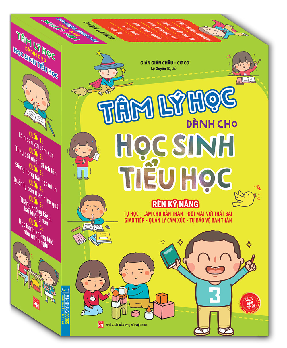 Sách -Hộp combo 6c Tâm lý học dành cho học sinh tiểu học