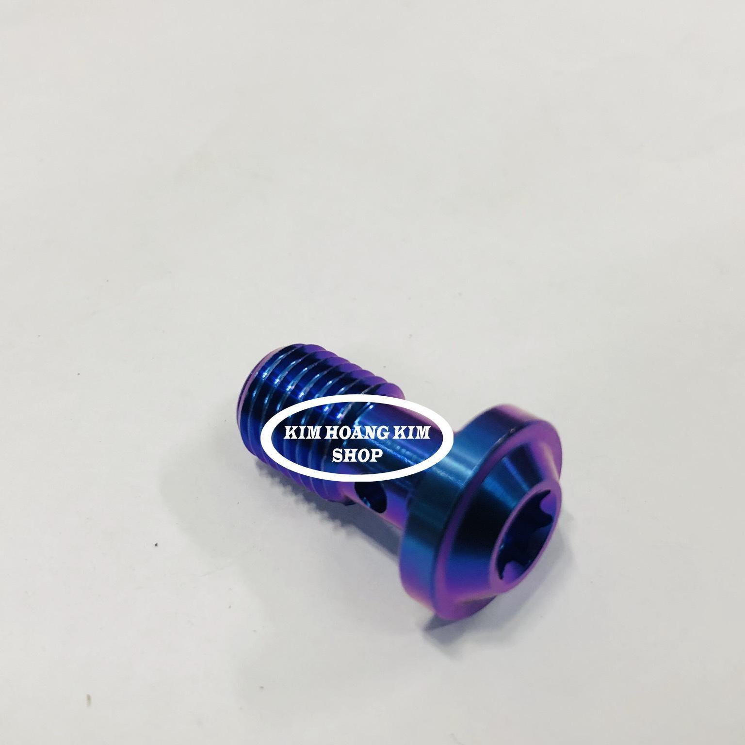 Ốc Titan GR5 gắn DÂY DẦU (màu xanh tím,xanh lục)