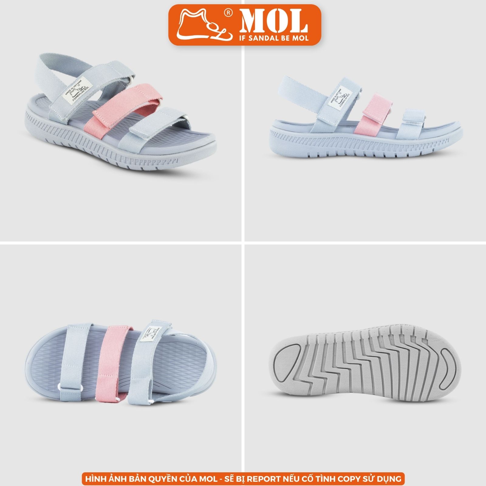 Sandal nam nữ unisex MOL Zenstep MS4 3 quai ngang