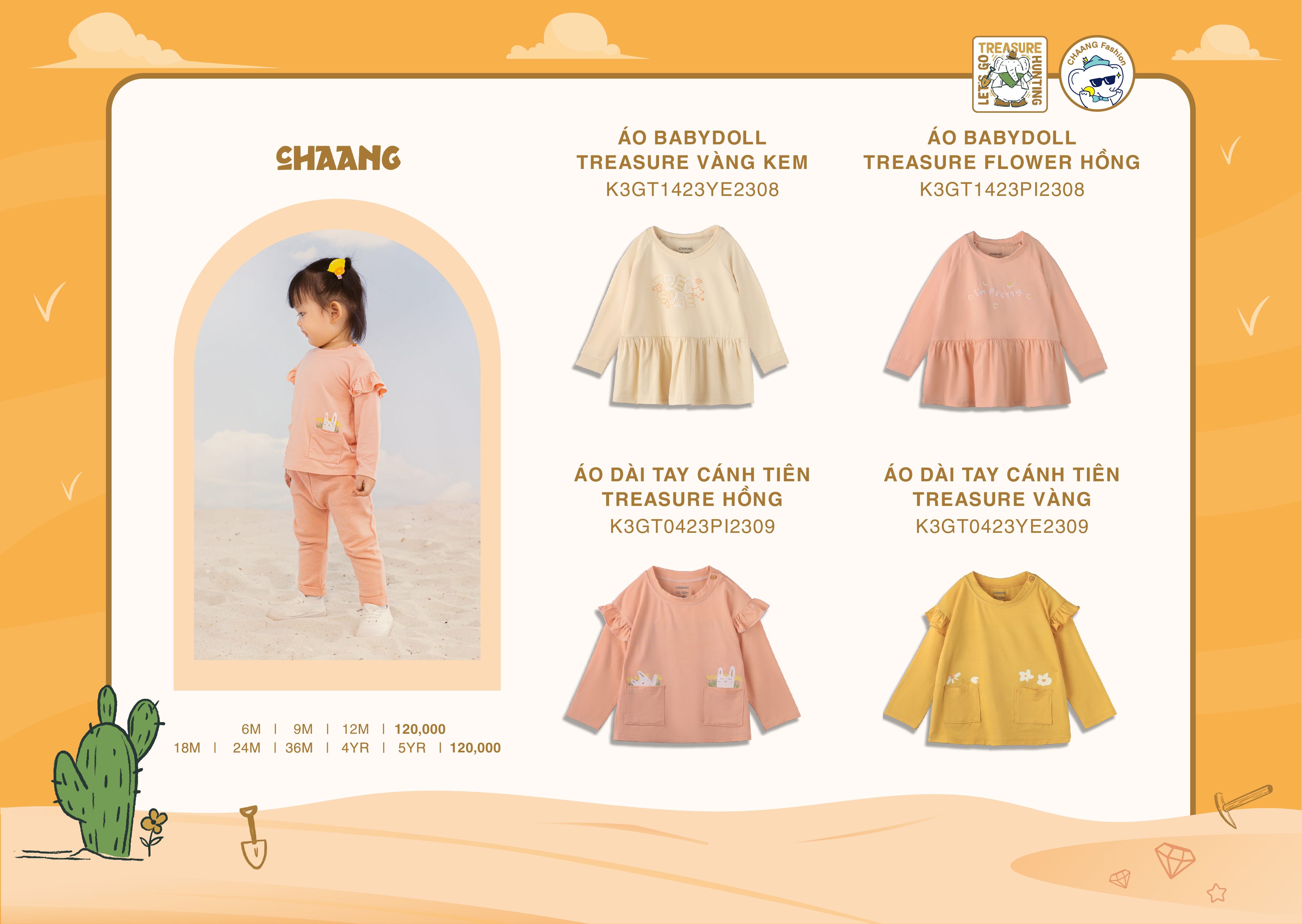 [CHAANG] Áo dài tay babydoll Treasure Chaang