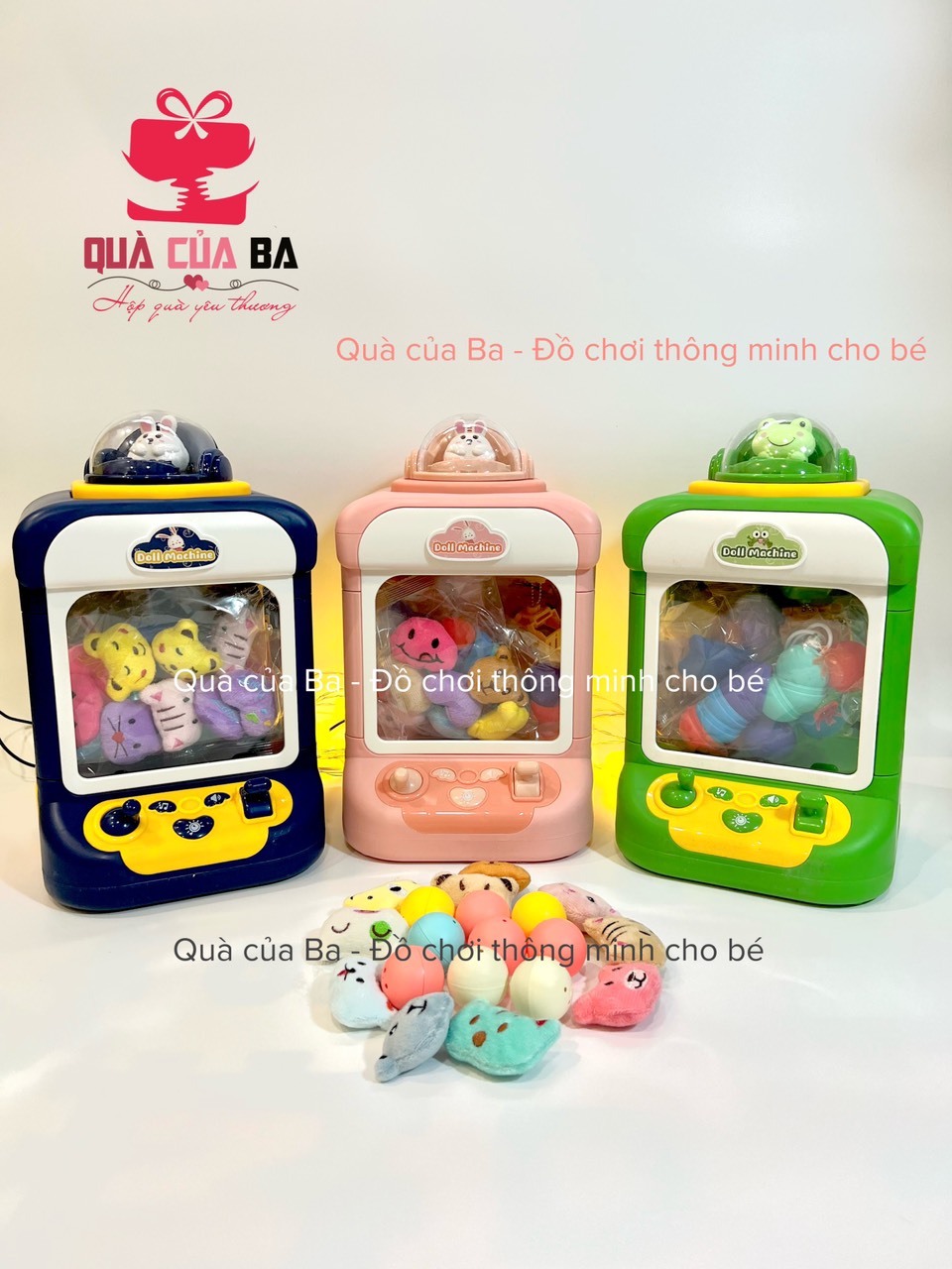 Đồ chơi máy gắp thú bông mini Rabbit Claw Machine có đèn, có nhạc cho bé