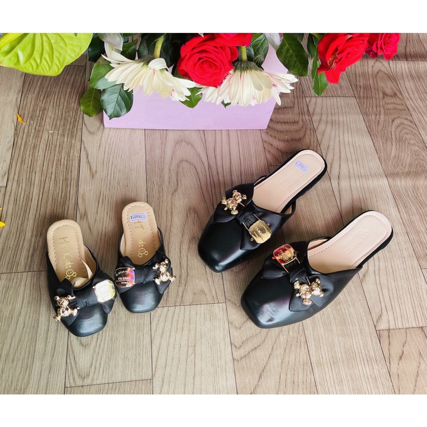 Giày sục cho mẹ và bé sục gấᴜ da mềm
