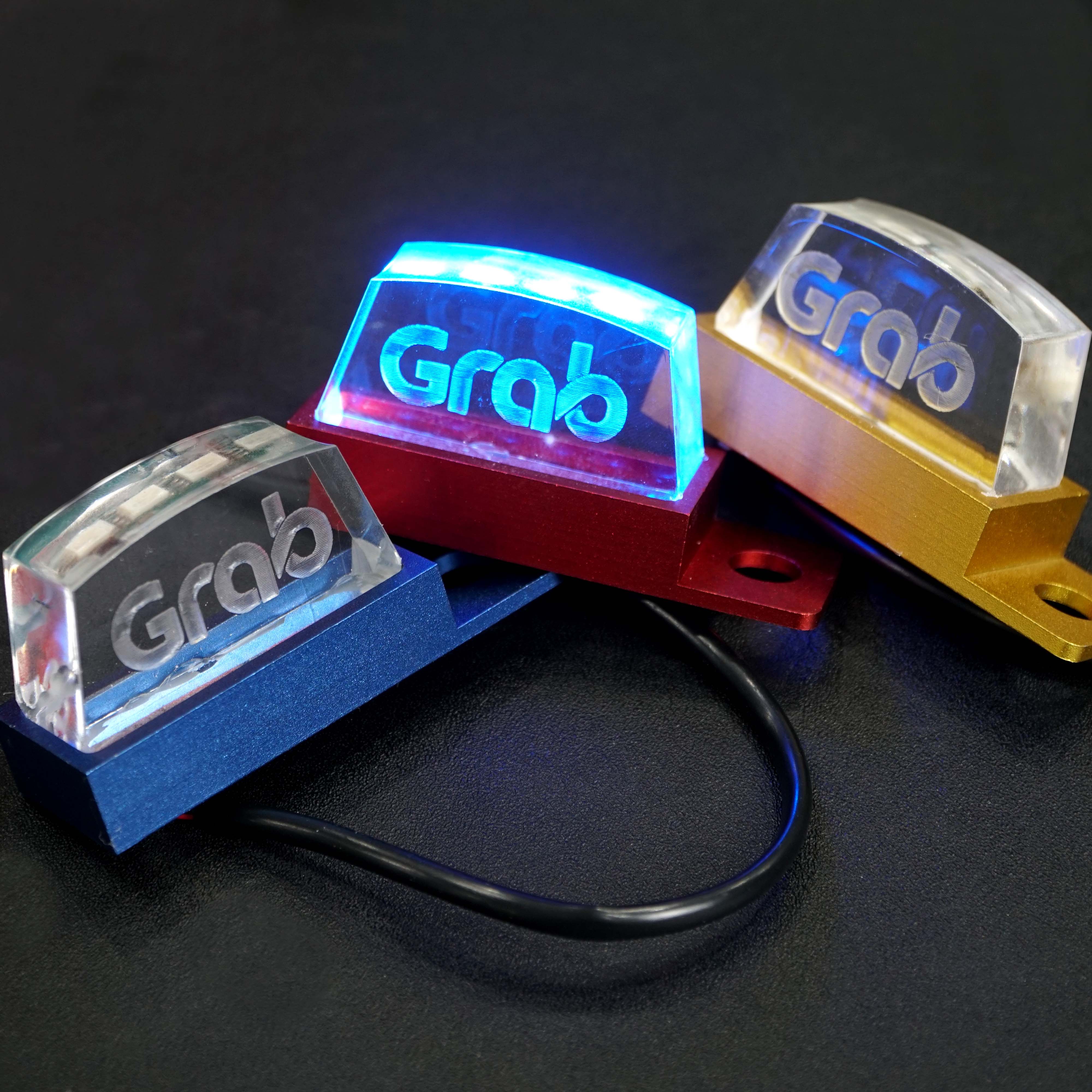 Đèn led GRAB gắn trang trí chân gương xe máy
