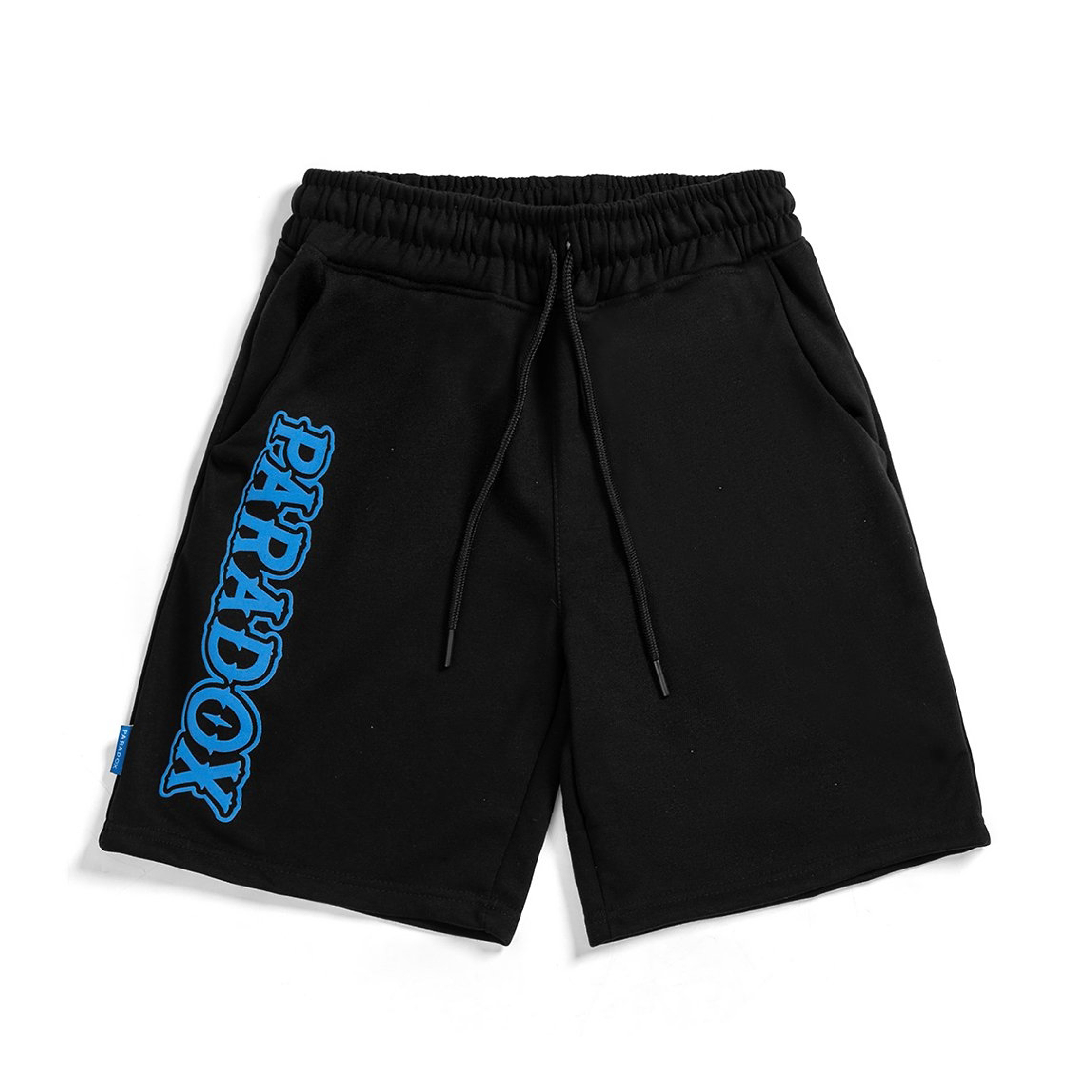 Quần short paradox vertical embossing shorts - black