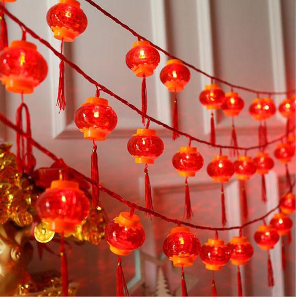 [HCM]Dây Lồng Đèn Trang Trí 5M-18 Bóng Trang Trí Dịp Lễ Tết
