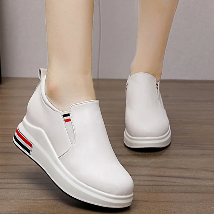 Giày Lười 2 vạch kẻ đế cao 7cm L299-1068