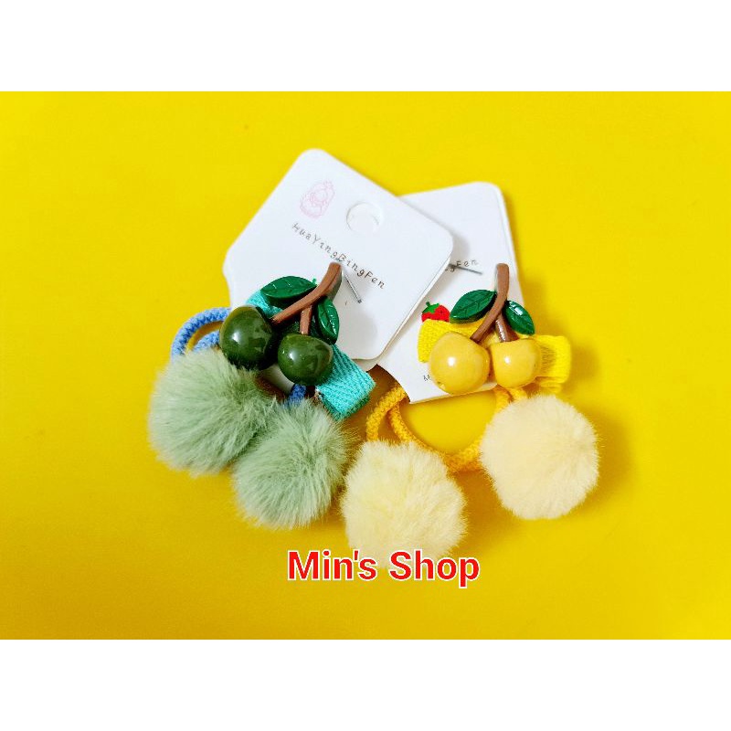 Set cột tóc + kẹp tóc bông siêu cute cho bé