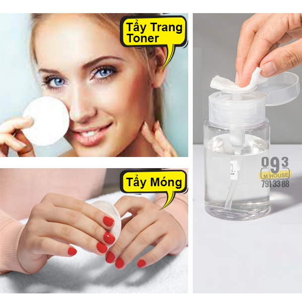 Chai Lọ Chiết Mỹ Phẩm Toner Có Nút Nhấn Lọ Chiết Tẩy Trang BHA 150ml