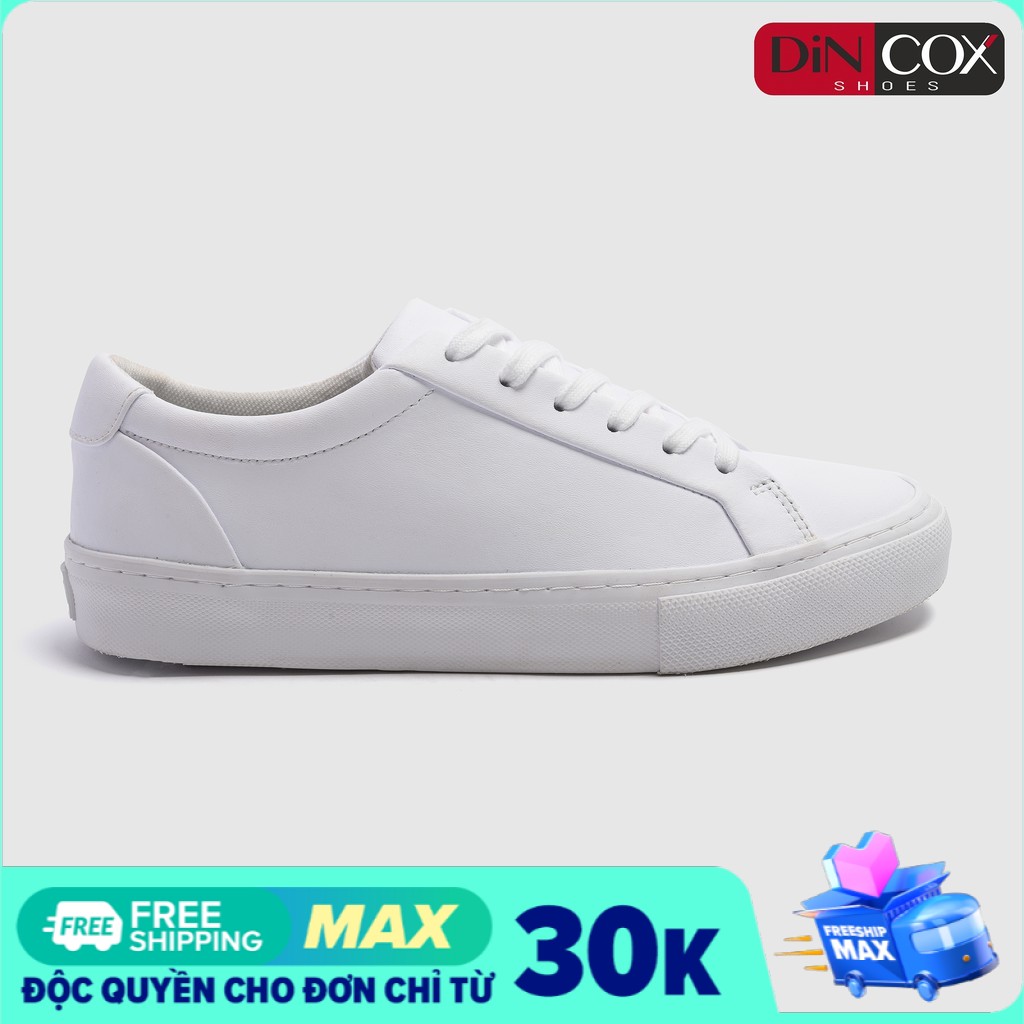 Giày Sneaker Dincox D20 White Unisex, Giày thể thao đế bằng, giày độn chiều cao, giày vải CANVAS, giày hottrend 2021, Giày đi chơi, giày chạy thể thao.