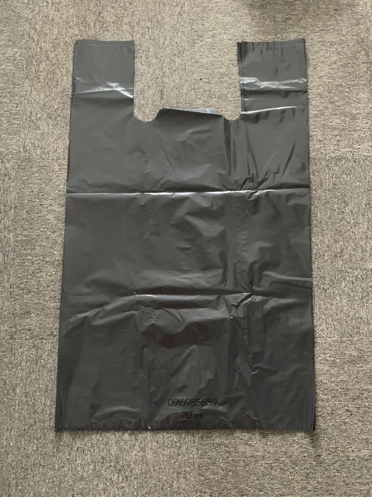 3 KG TÚI XỐP ĐEN 2 QUAI 60CM