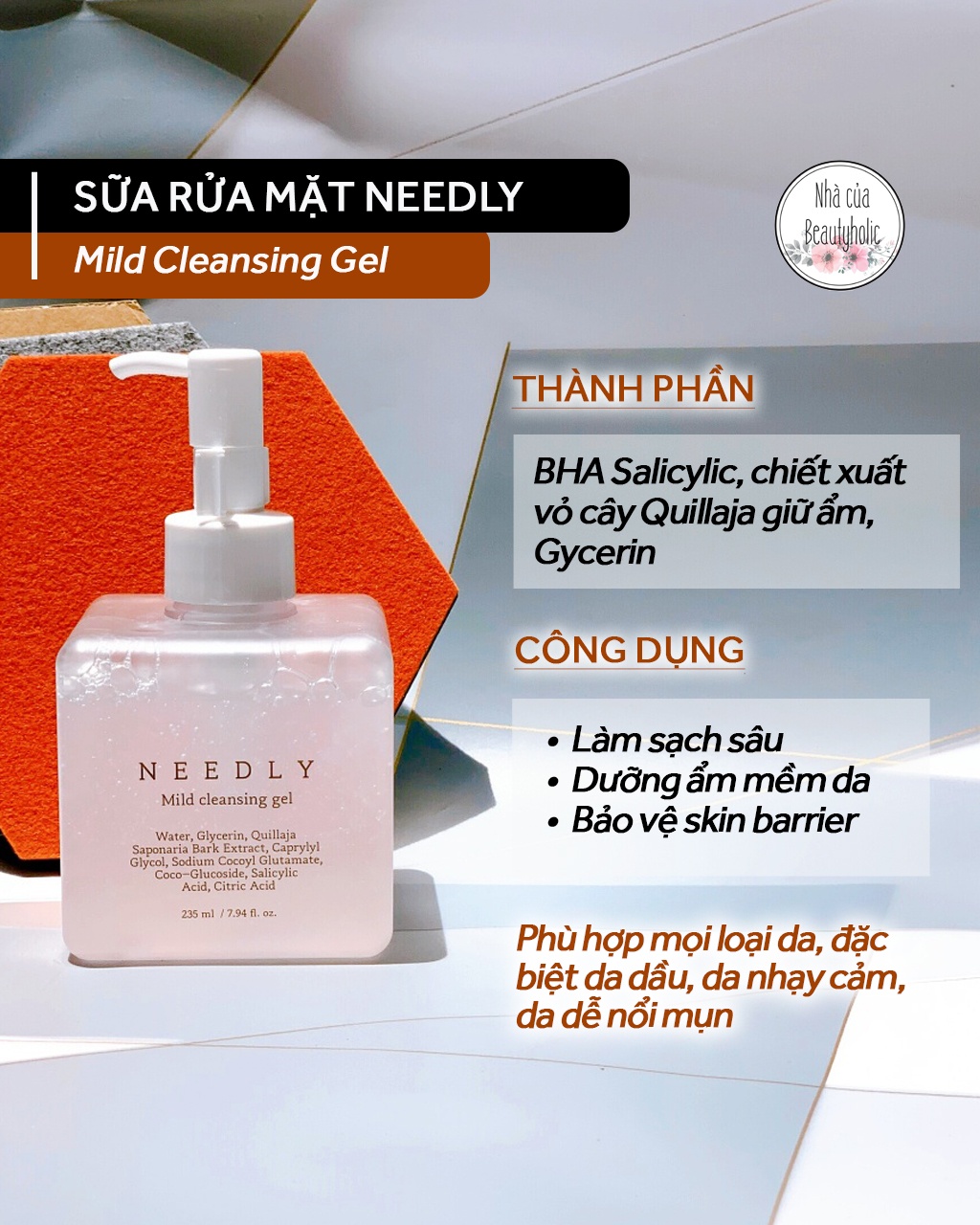 Sữa rửa mặt needly mild cleansing gel