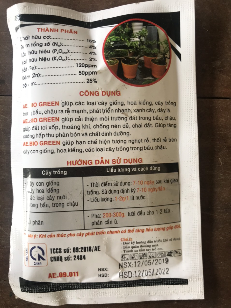 Phân bón hữu cơ khoáng SÂM ĐẤT - Chuyên hoa kiểng, cây giống