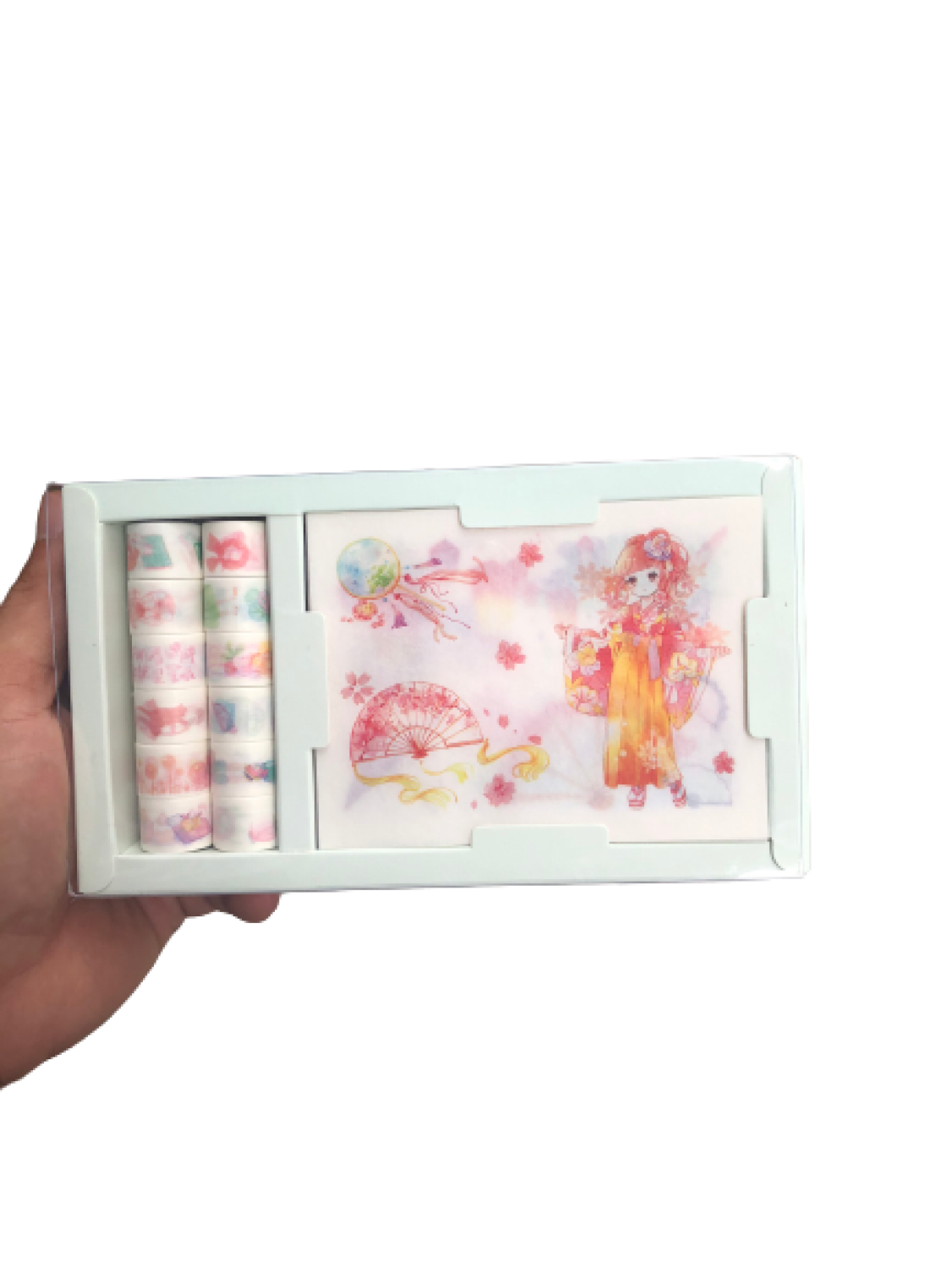 Hộp sticker và washi dễ thương