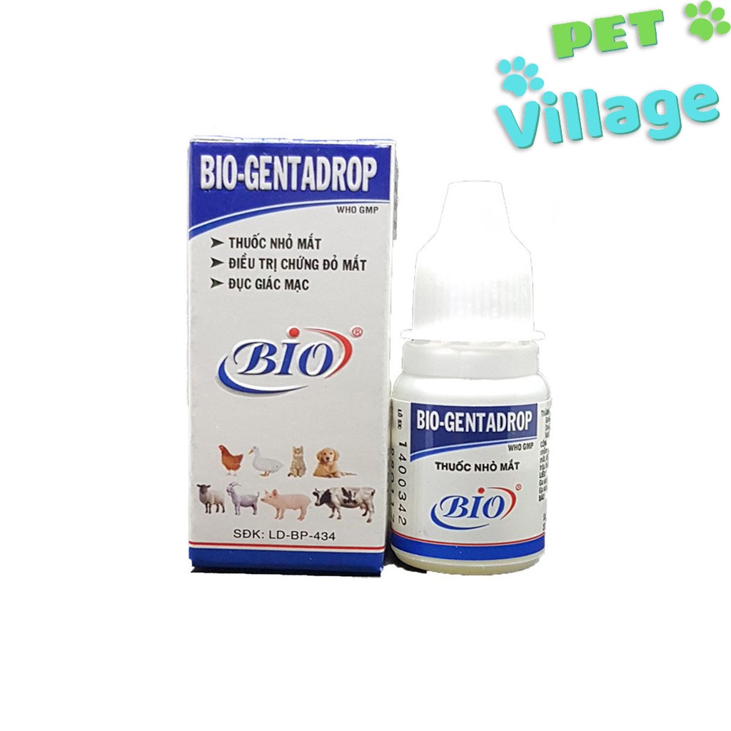Dung dịch Nhỏ Mắt Chó Mèo - Bio Gentadrop 10ml