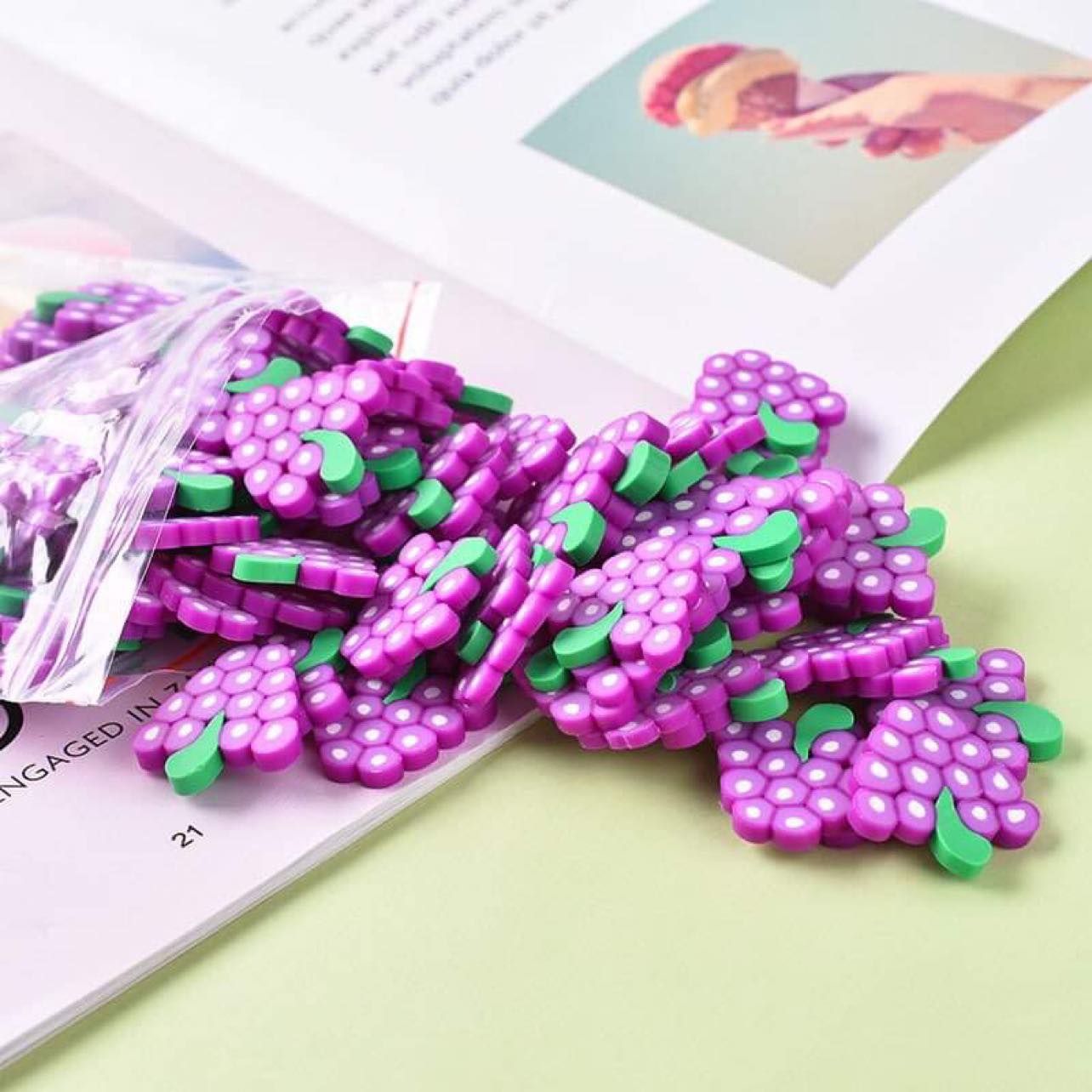 (Khéo tay hay làm) COMBO 10 Charm làm kẹp tóc, dây buộc tóc, nhẫn, trang trí mô hình...