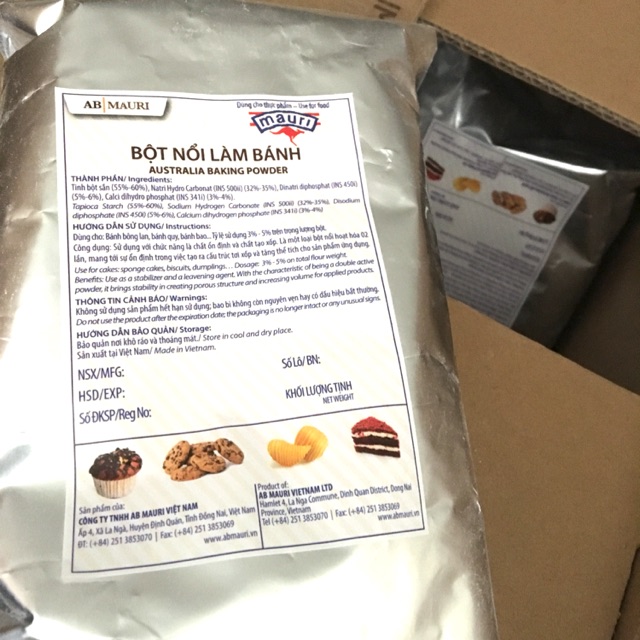 Bột nở/bột nổi Baking Powder túi 500g