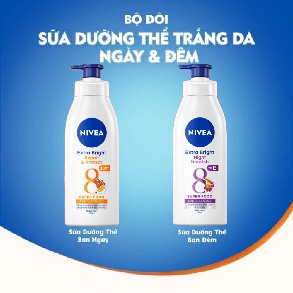 Sữa dưỡng thể trắng da Nivea Extra White 350ml (tùy chọn mẫu)