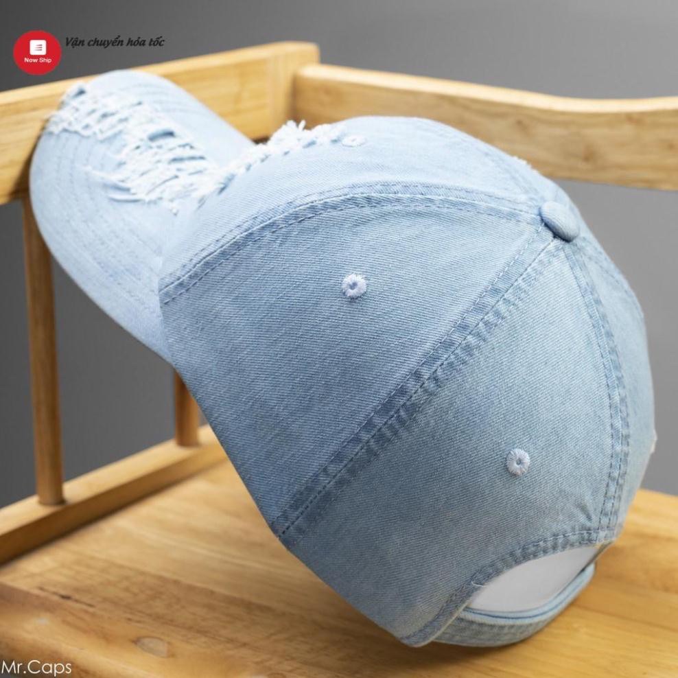 NÓN KẾT JEANS RÁCH SIÊU BỤI BẶM / MŨ JEANS BÓNG CHÀY