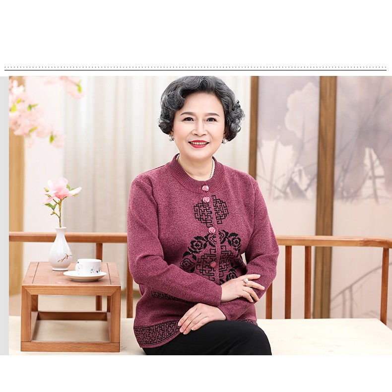 Áo len cho người già, len vuong