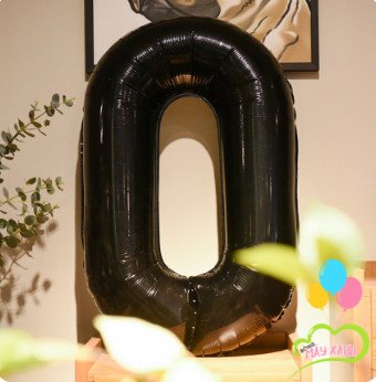 Bóng số tuổi màu đen size 70cm