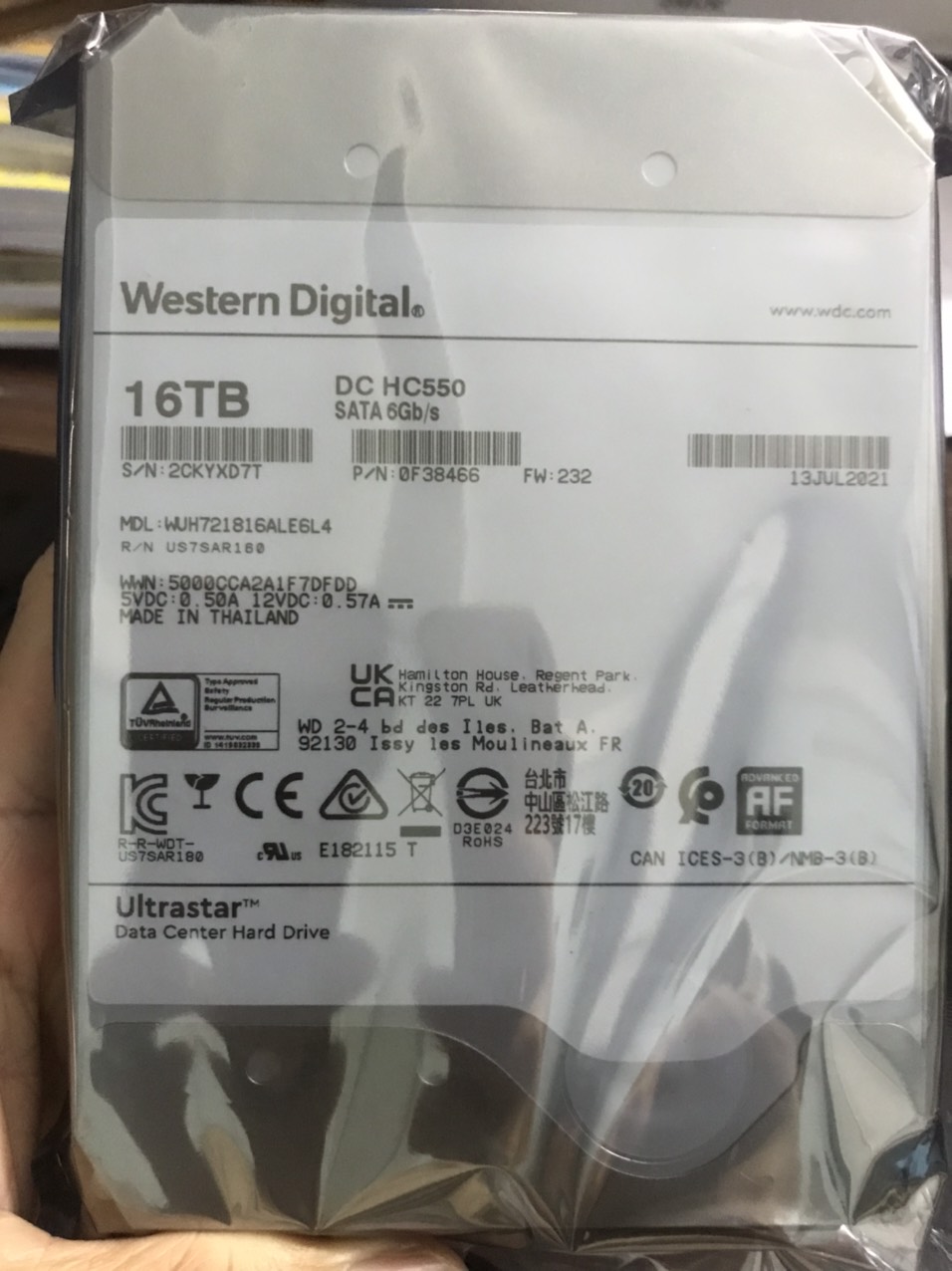 Ổ cứng WD Ultrastar HC550 16TB