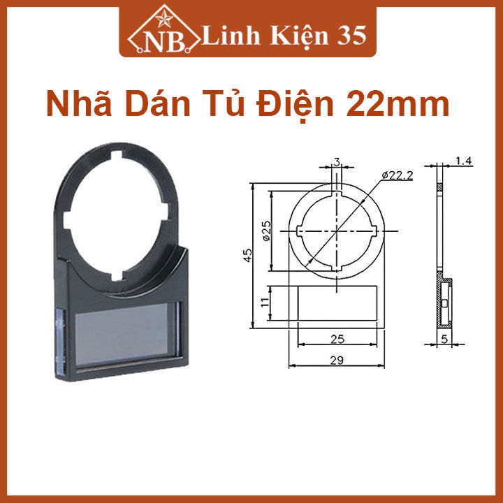 Nhãn dán tủ điện 22mm thẻ ghi tên, tạo nhãn cho các loại nút nhấn, công tắc xoay