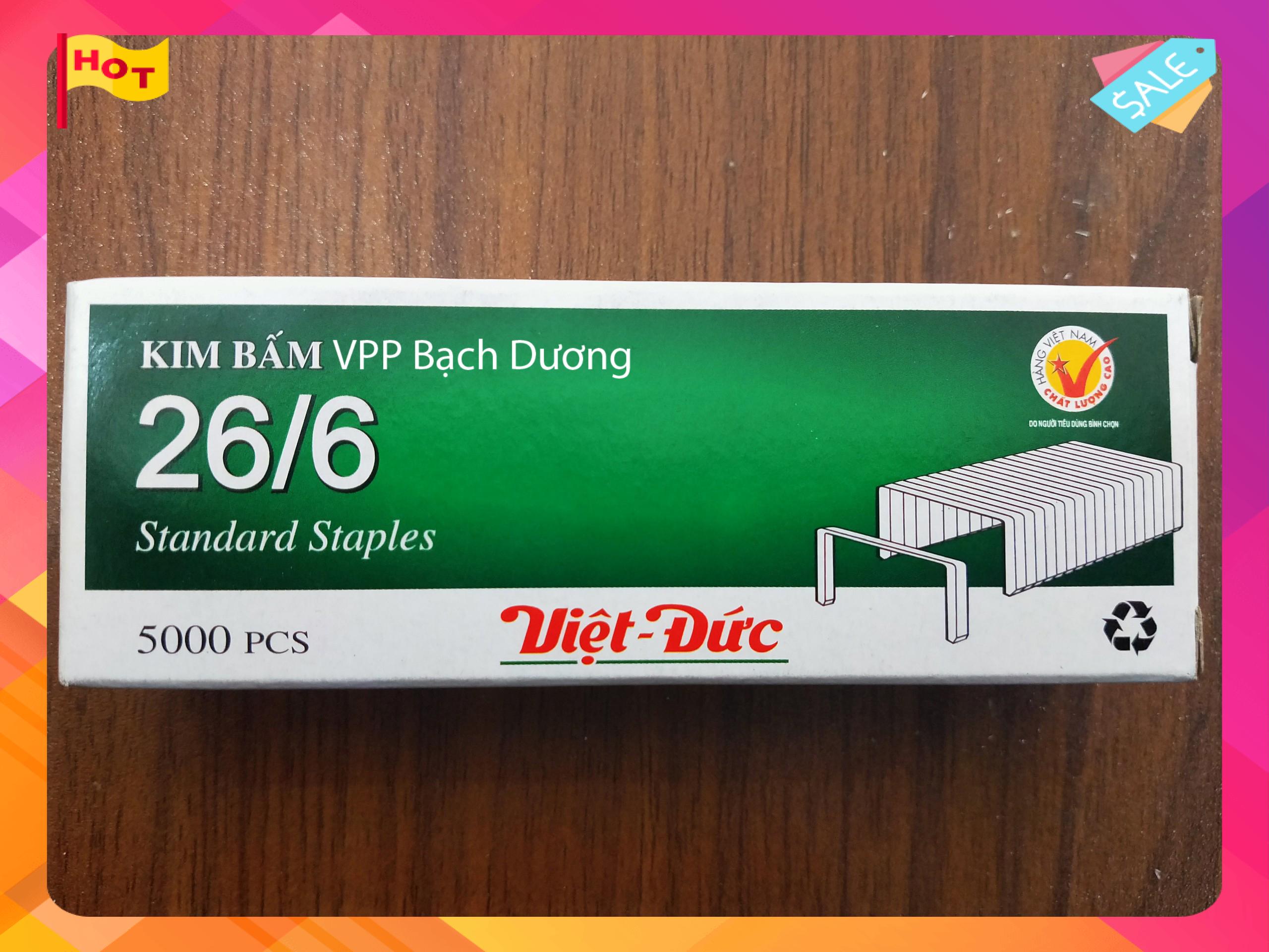 Kim bấm 26/6 Việt Đức - hộp/5000 kim