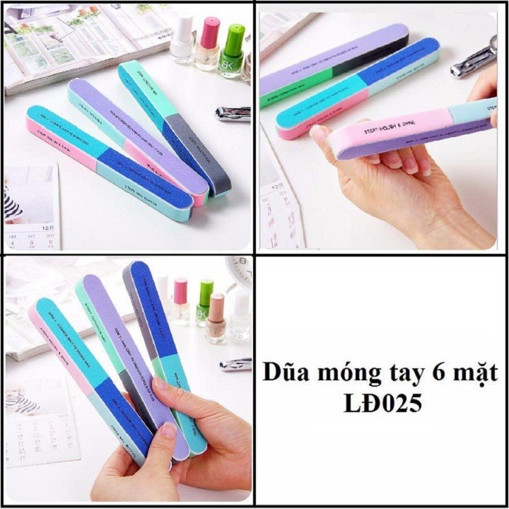[HCM]2 Dũa Móng Tay 6 Mặt - Dũa Móng Tay 6 Mặt.