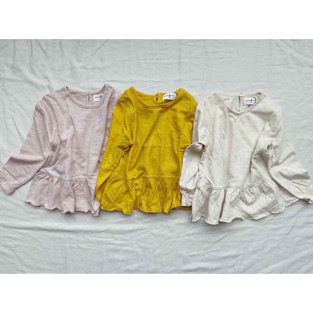 Slub Long Sleeve Shirt Macro & Micro (Áo Dài Tay Dáng Peplum)