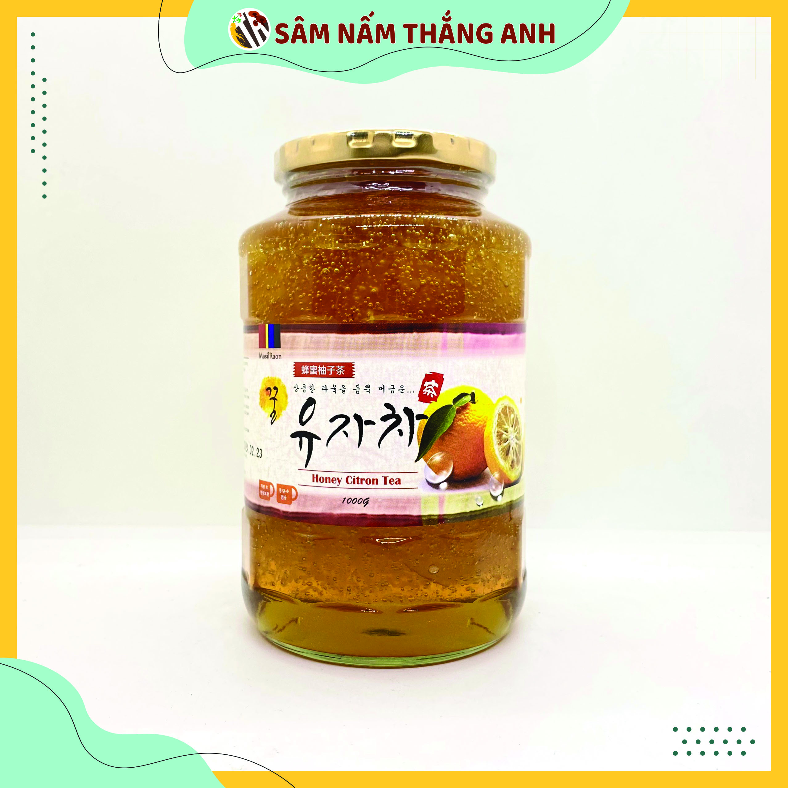Hũ Mứt Chanh Đào Mật Ong Hàn Quốc