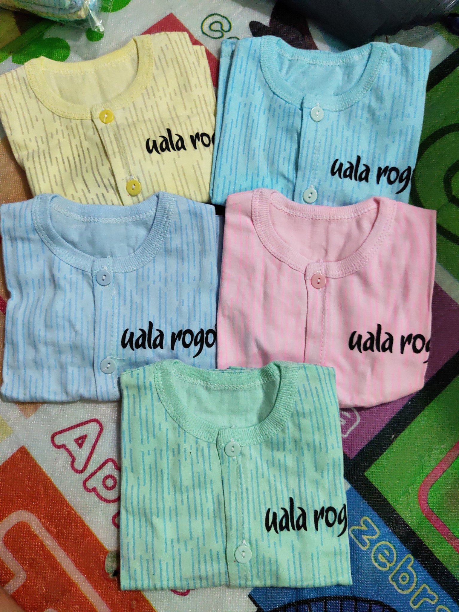 Áo dài cho bé sơ sinh cotton khuy lệch  (4-6kg)