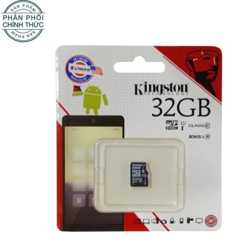 Thẻ nhớ micro SD kingston 32GB class 10 - Tem phân phối FPT - Vĩnh xuân