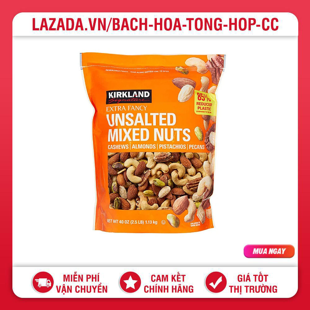 Hạt Tổng Hợp Kirkland Signature Extra Fancy Unsalted Mixed Nuts 1.13Kg