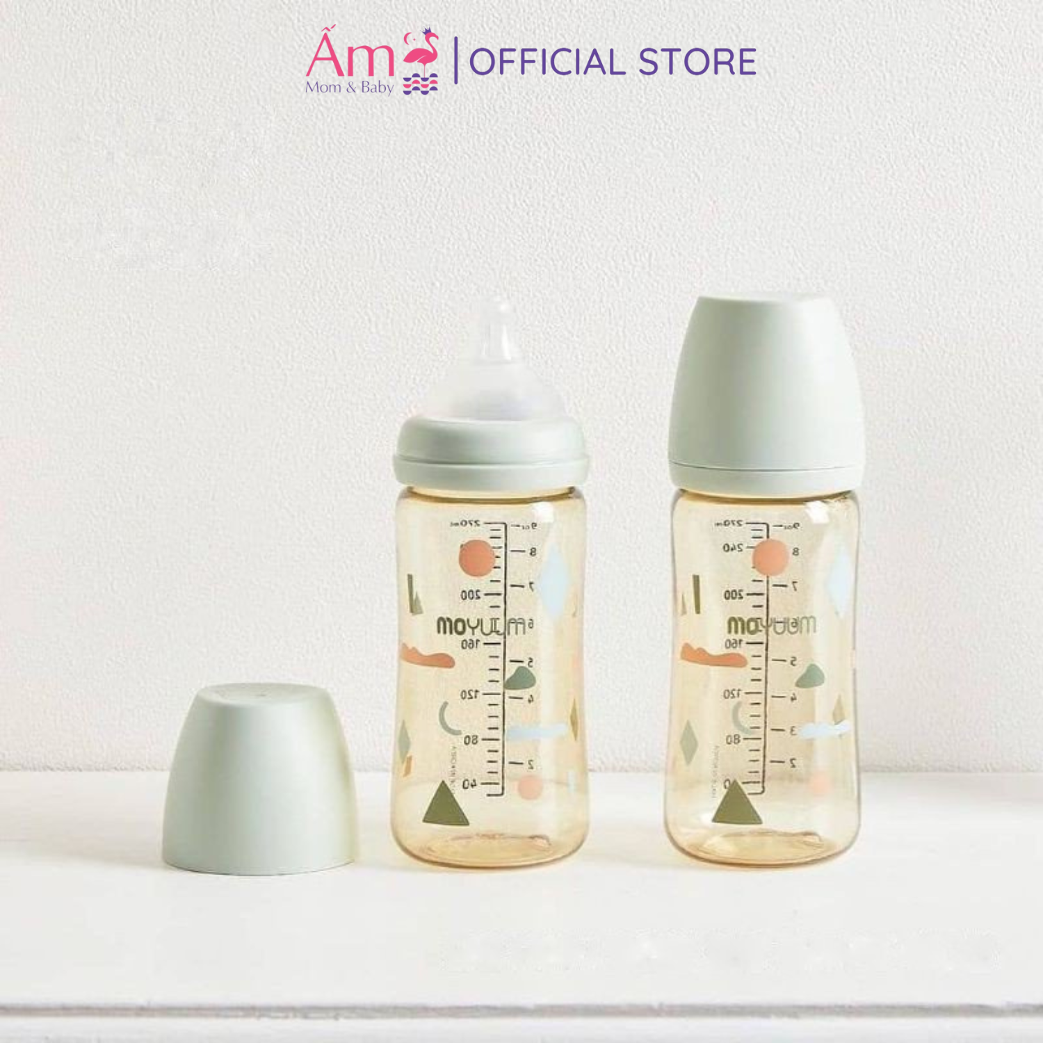 Bình Sữa Moyuum Hình Mây PP Bởi Ấm Baby Nội Địa Hàn Quốc Nhựa PPSU Silicon Siêu Mềm Cho Bé 170ml/ 270m