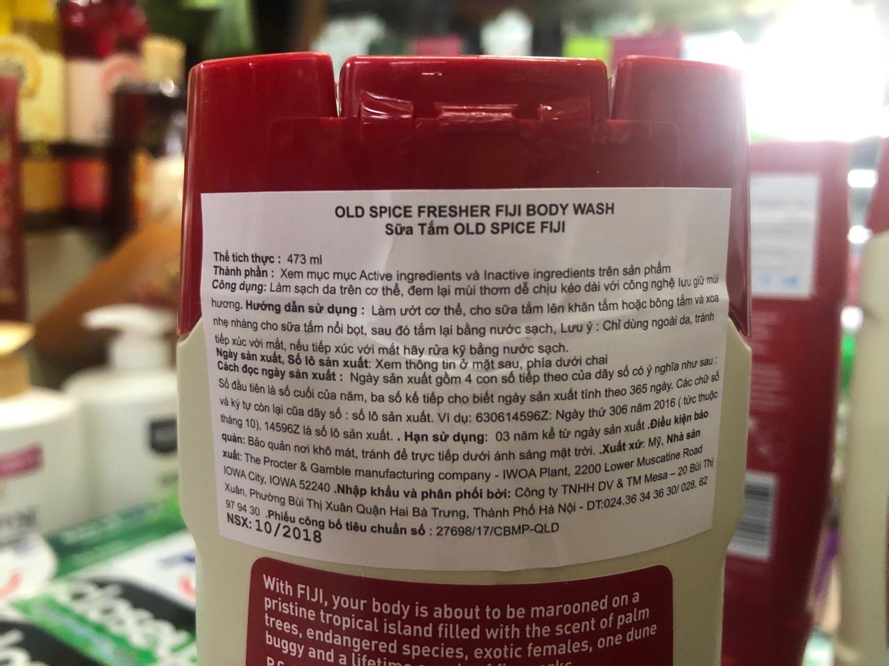 [HCM]SỮA TẮM OLD SPICE 473ml (FIJI - TIMBER - WOLFTHORN)