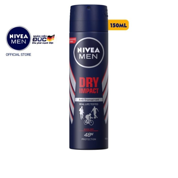 Xịt ngăn mùi Nivea Men Dry Impact 150ml cao cấp