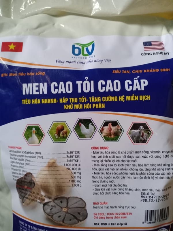MEN TIÊU HOÁ cao tỏi ( combo 5 gói * 1kg )