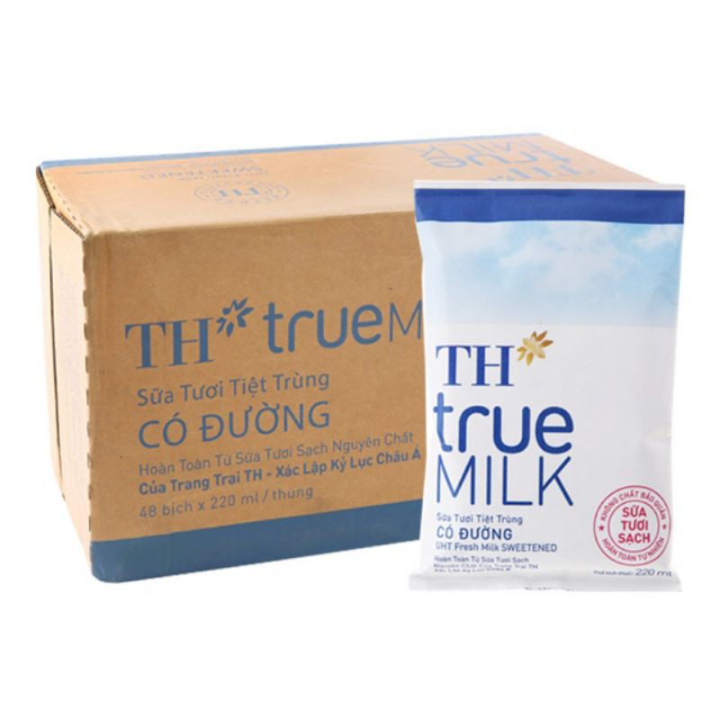 Sữa bịch datlatmilk và th true milk