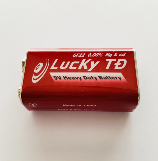 Pin 9V hãng Lucky - Pin vuông 9V (Sỉ Inbox - Cực rẻ)