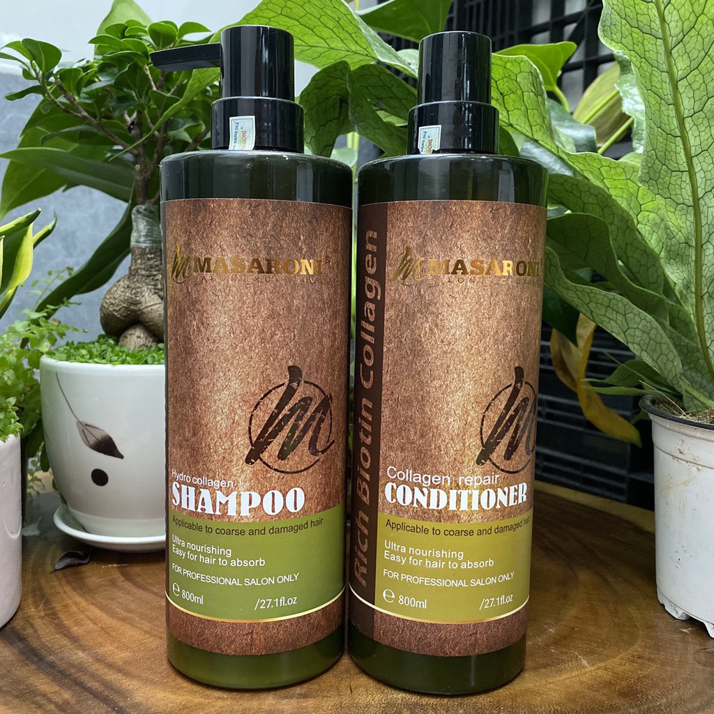 Masaroni Rich Biotin Collagen Repair Shampoo & Conditioner 800ml