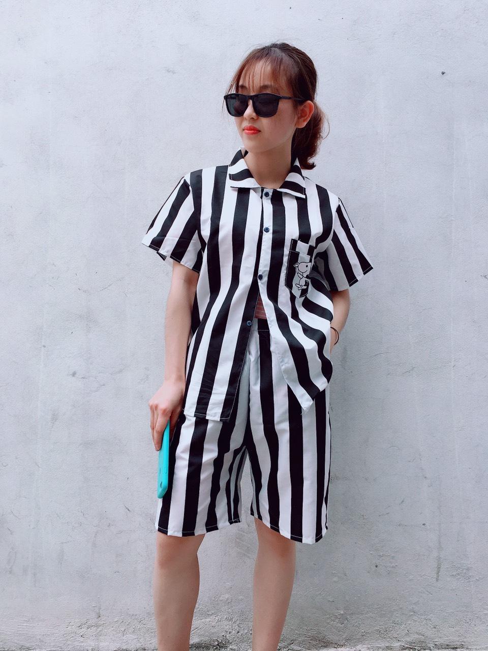 [Nguyen Dung Fashion] Bộ Tù Trưởng Kẻ Sọc Cực Hot