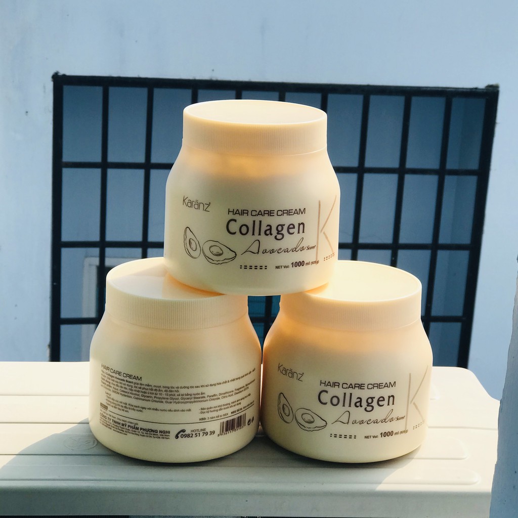Hấp dầu (kem ủ tóc) Karanz Collagen – 1000ml Hương Bơ