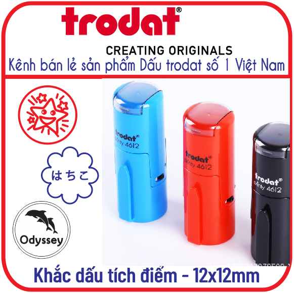 Khắc con dấu tích điểm - dấu tròn (12x12mm)