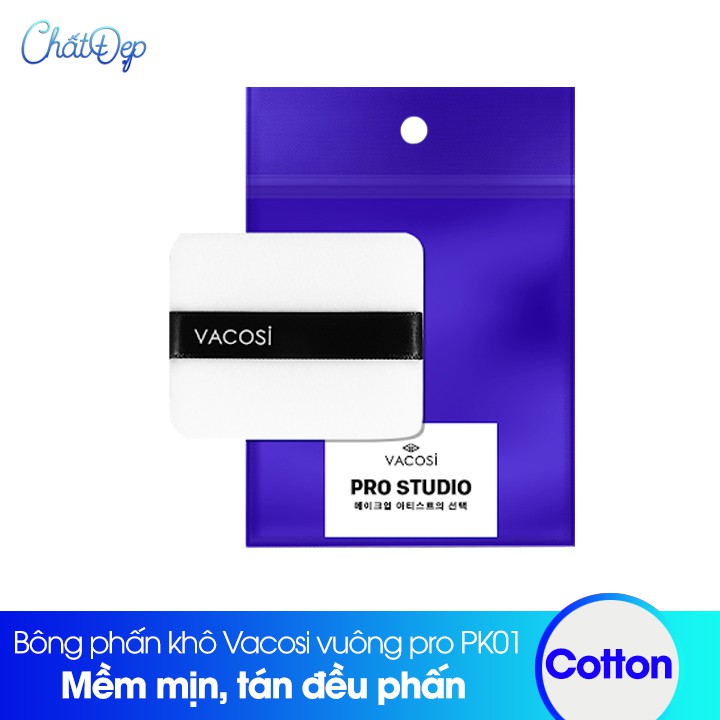 Mút Phấn Khô Vuông Vacosi Pro Studio PK01