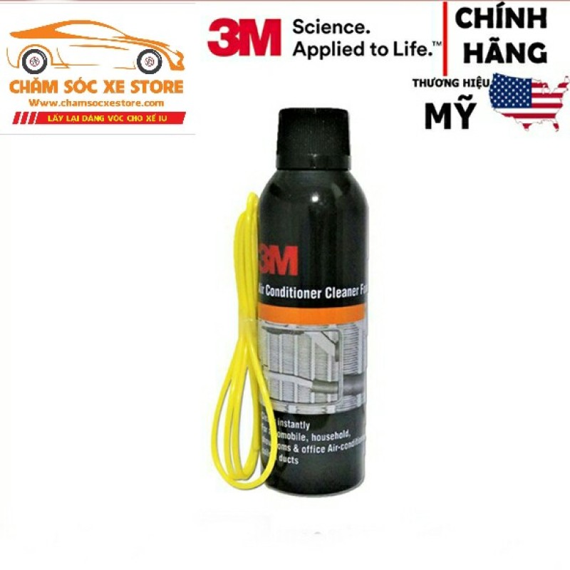 Dung Dich Vệ Sinh Dàn Lạnh Ô Tô 3M00364 Air Conditioner Cleaner Foam 250ml Hàng Chính Hãng - Khử mùi, vệ sinh dàn lạnh lâu ngày (Dùng được cho máy điều hòa gia đình) chamsocxestore